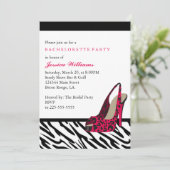 Junggeselinnen-Abschied Einladung (Stehend Vorderseite)