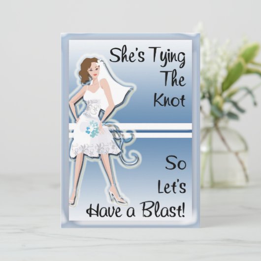 Junggeselinnen-Abschied Einladung (Stehend Vorderseite)