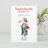 Junggeselinnen-Abschied Einladung (Stehend Vorderseite)