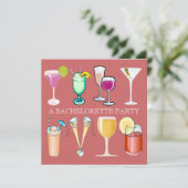 Junggeselinnen-Abschied Einladung (Stehend Vorderseite)