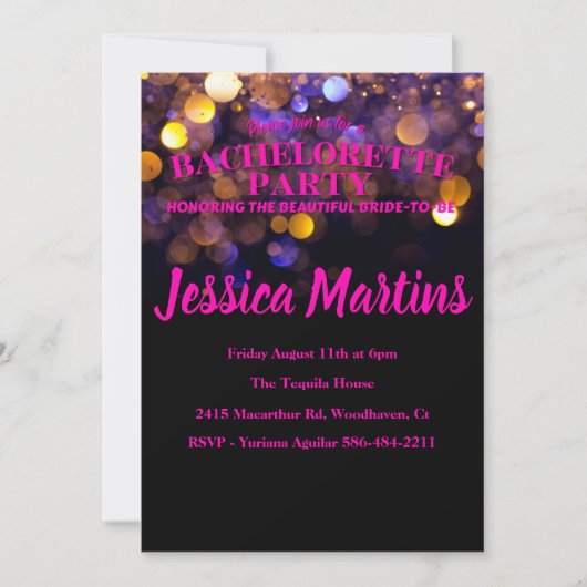 Junggeselinnen-Abschied Einladung (Vorderseite)