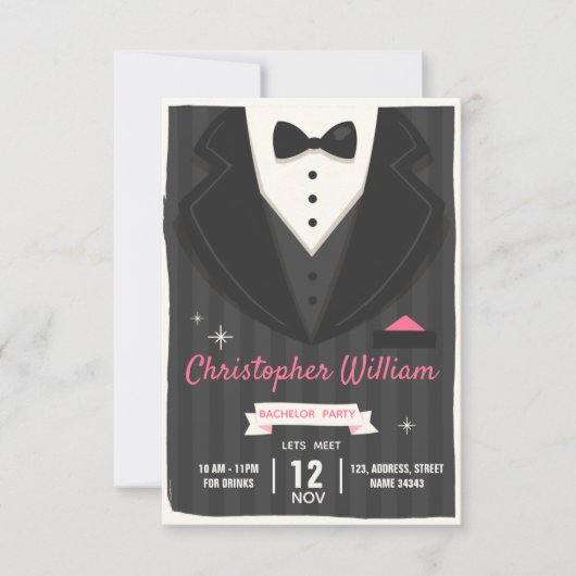 Junggeselinnen-Abschied Einladung (Vorderseite)