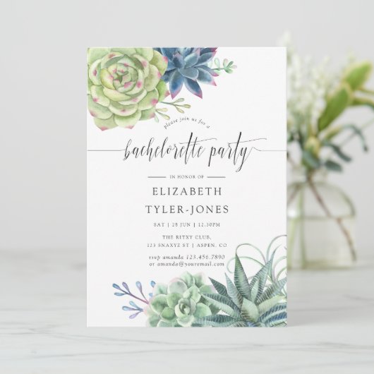 Junggeselinnen-Abschied Einladung (Stehend Vorderseite)