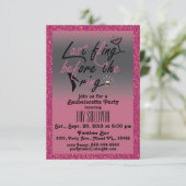 Junggeselinnen-Abschied Einladung (Stehend Vorderseite)