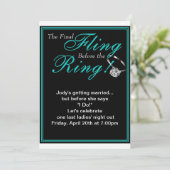 Junggeselinnen-Abschied Einladung (Stehend Vorderseite)