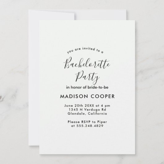 Junggeselinnen-Abschied Einladung (Vorderseite)