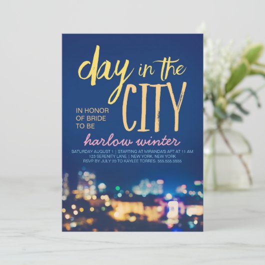 Junggeselinnen-Abschied Einladung (Stehend Vorderseite)