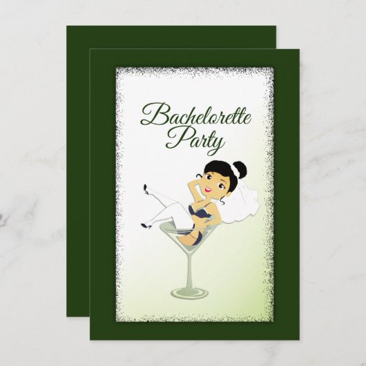 Junggeselinnen-Abschied Einladung (Vorne/Hinten)