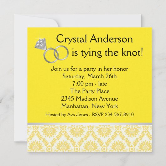 Junggeselinnen-Abschied Einladung (Rückseite)