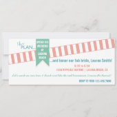 Junggeselinnen-Abschied Einladung (Rückseite)