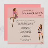 Junggeselinnen-Abschied Einladung (Vorne/Hinten)