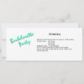 Junggeselinnen-Abschied Einladung (Rückseite)