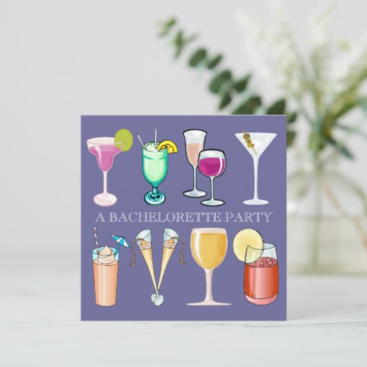 Junggeselinnen-Abschied Einladung (Stehend Vorderseite)