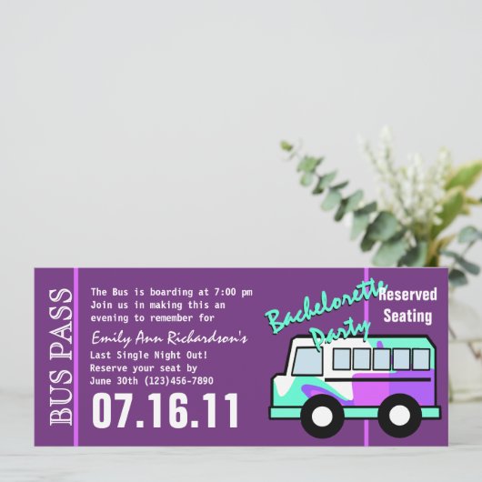 Junggeselinnen-Abschied Einladung (Stehend Vorderseite)