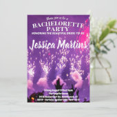 Junggeselinnen-Abschied Einladung (Stehend Vorderseite)
