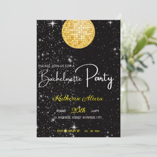 Junggeselinnen-Abschied Einladung (Stehend Vorderseite)