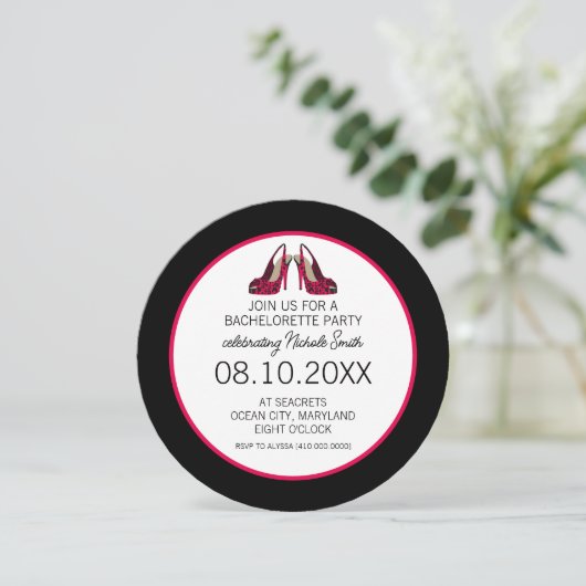 Junggeselinnen-Abschied Einladung (Stehend Vorderseite)