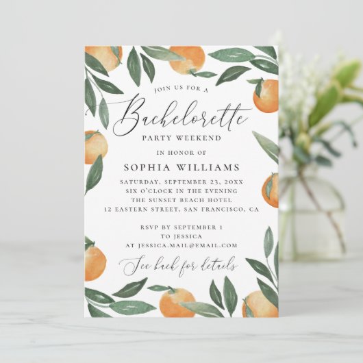 Junggeselinnen-Abschied Einladung (Stehend Vorderseite)