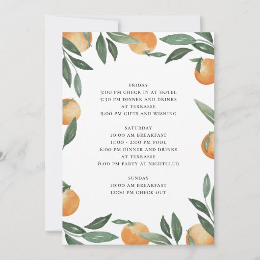 Junggeselinnen-Abschied Einladung (Rückseite)