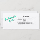 Junggeselinnen-Abschied Einladung (Rückseite)