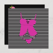 Junggeselinnen-Abschied Einladung (Vorne/Hinten)