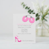 Junggeselinnen-Abschied Einladung (Stehend Vorderseite)