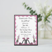 Junggeselinnen-Abschied Einladung (Stehend Vorderseite)