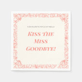 Junggeselinnen-Abschied Einladung, Brautparty Serviette (Vorderseite)