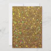 Junggeselinnen-Abschied Einladung | Gold-Glitzer (Rückseite)