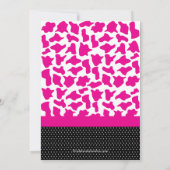 Junggeselinnen-Abschied Einladung Pink Black Leopa (Rückseite)