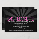 Junggeselinnen-Abschied-Einladung zur Schwarzen Mo Einladung (Vorne/Hinten)