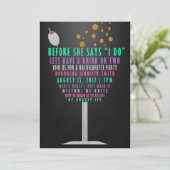 Junggeselinnen-Abschied Einladungen - Glitzer (Stehend Vorderseite)