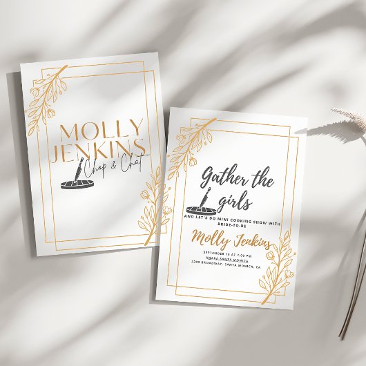 Junggeselinnen-Abschied-Einladungskarte zum Kochen Feiertagskarte