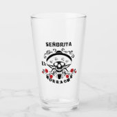 Junggeselinnen-Abschied El Borracha Beer Glas (Vorderseite)