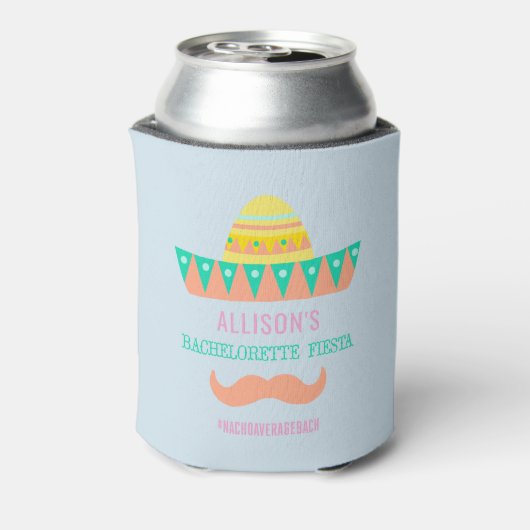 Junggeselinnen-Abschied Favor Fiesta Can Cooler Dosenkühler (Kanne Rückseite)