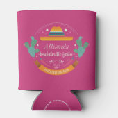 Junggeselinnen-Abschied Favor Fiesta Can Cooler Dosenkühler (Rückseite)