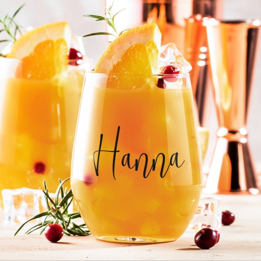 Junggeselinnen-Abschied Favor Girly Script Weinglas Ohne Stiel