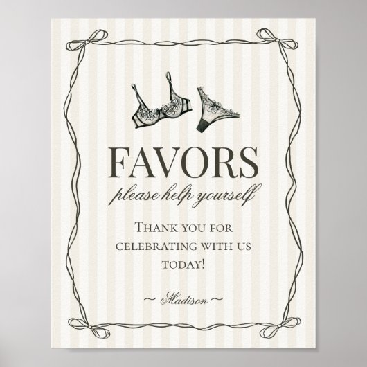 Junggeselinnen-Abschied-Favoriten für die Schwarze Poster (Vorne)