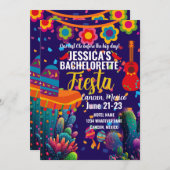 Junggeselinnen-Abschied Fiesta Custom Einladung (Vorne/Hinten)