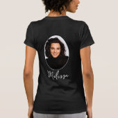 Junggeselinnen-Abschied Foto und Name Schwarz T-Shirt (Rückseite)