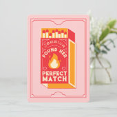 Junggeselinnen-Abschied "Found Her Match" individu Einladung (Stehend Vorderseite)