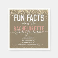 Junggeselinnen-Abschied Fun Fakten Gold Glitzer Gi
