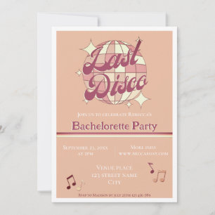 Junggeselinnen-Abschied Funky Retro Vintage Einlad Einladung