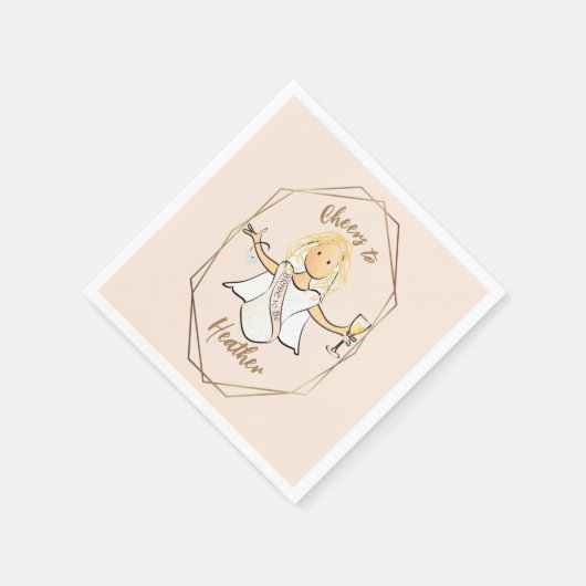 Junggeselinnen-Abschied Funny Female Cartoon Fun P Serviette (Ecke)