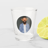 Junggeselinnen-Abschied Funny Grooms Gesichtsdekor Schnapsglas (Vorderseite)