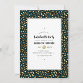 Junggeselinnen-Abschied für aquamarine und Golddru Einladung (Vorderseite)