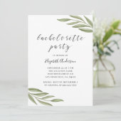 Junggeselinnen-Abschied für Aquarellpflanzen Einladung (Stehend Vorderseite)