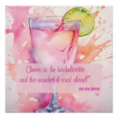 Junggeselinnen-Abschied für benutzerdefinierte Aqu Poster (Vorderseite)