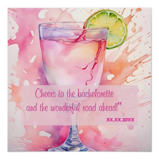 Junggeselinnen-Abschied für benutzerdefinierte Aqu Poster (Vorderseite)