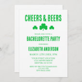 Junggeselinnen-Abschied für Cheers und Biere Einladung (Vorne/Hinten)